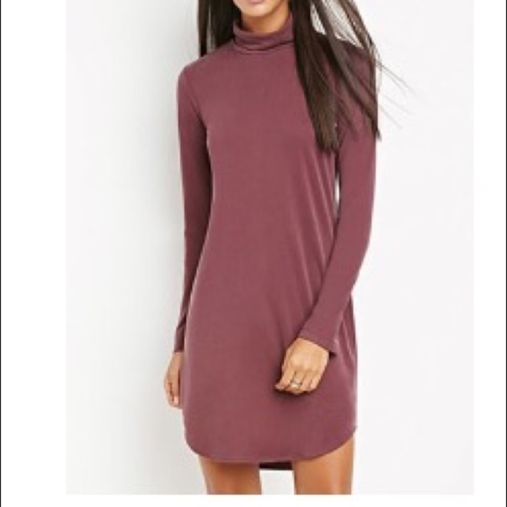 Burgundy sweater dress